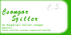 csongor sziller business card